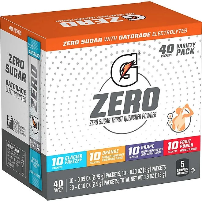 Gatorade G Zero Powder Variety Pack 40 pk. 2