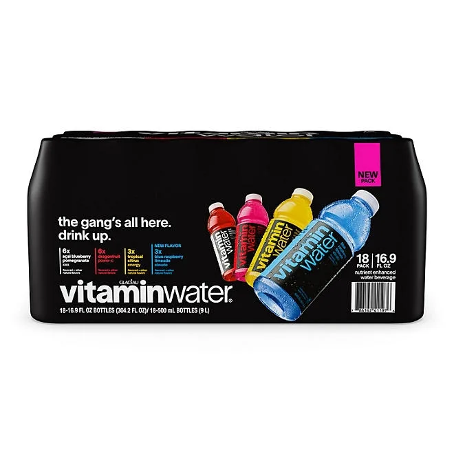 Glaceau Vitaminwater Variety Pack Nutrient Enhanced Water 16.9 fl. oz., 18 pk. 2