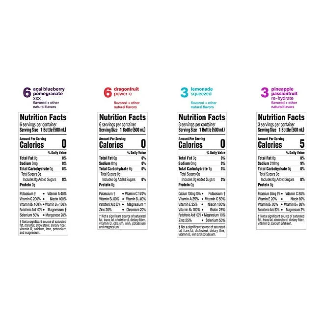 Glaceau Vitaminwater Zero Variety Pack Nutrient Enhanced Water 16.9 fl. oz., 18 pk. 3