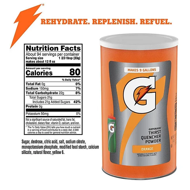 Gatorade Thirst Quencher Powder, Orange 76.5 oz. 3
