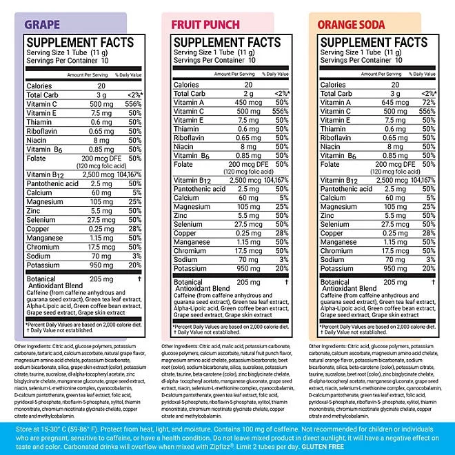 Zipfizz Energy Multi-Vitamin Hydration Drink Mix, Combo Pack, 30 ct. 3