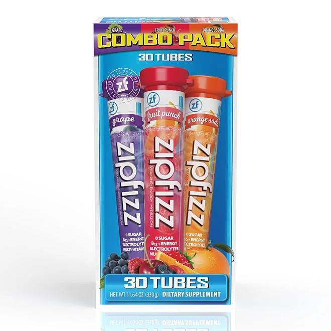 Zipfizz Energy Multi-Vitamin Hydration Drink Mix, Combo Pack, 30 ct. 2