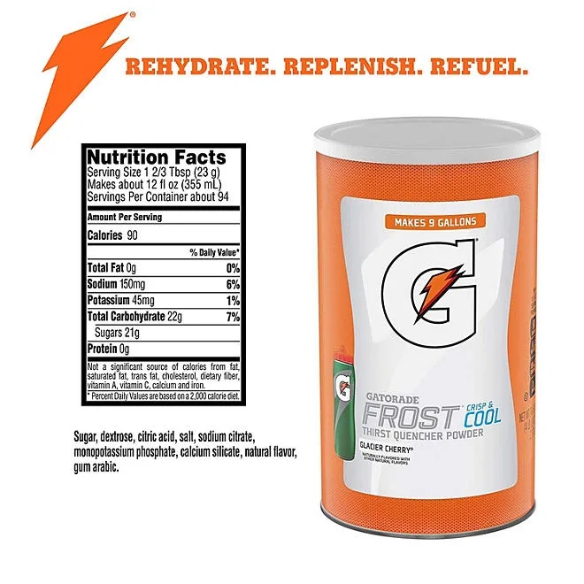 Gatorade Frost Thirst Quencher Powder, Glacier Cherry 76.5 oz. 3