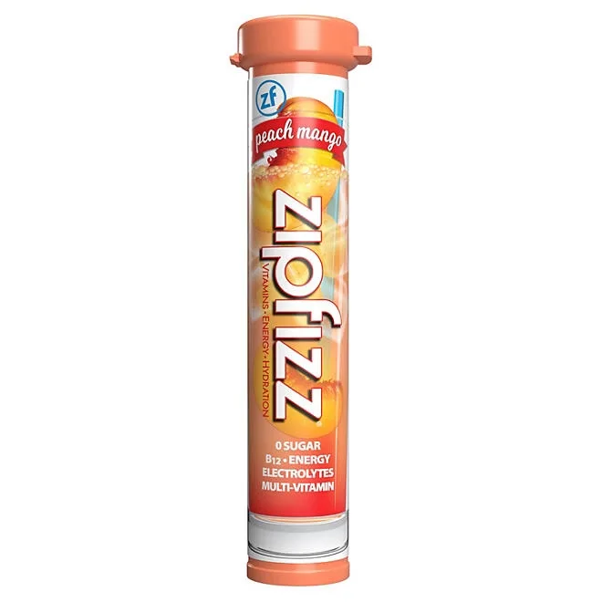 Zipfizz Energy Multi-Vitamin Hydration Drink Mix, Peach Mango, 20 ct. 4