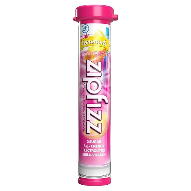 Zipfizz Energy Multi-Vitamin Hydration Drink Mix, Pink Lemonade, 20 ct. 4