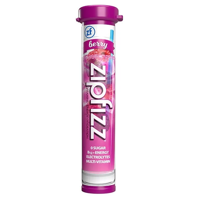 Zipfizz Energy Multi-Vitamin Hydration Drink Mix, Berry, 20 ct. 4