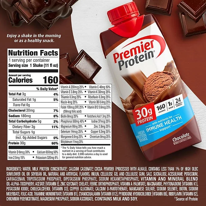 Premier Protein 30g High Protein Shake, Chocolate, 11 fl. oz., 15 pk. 3