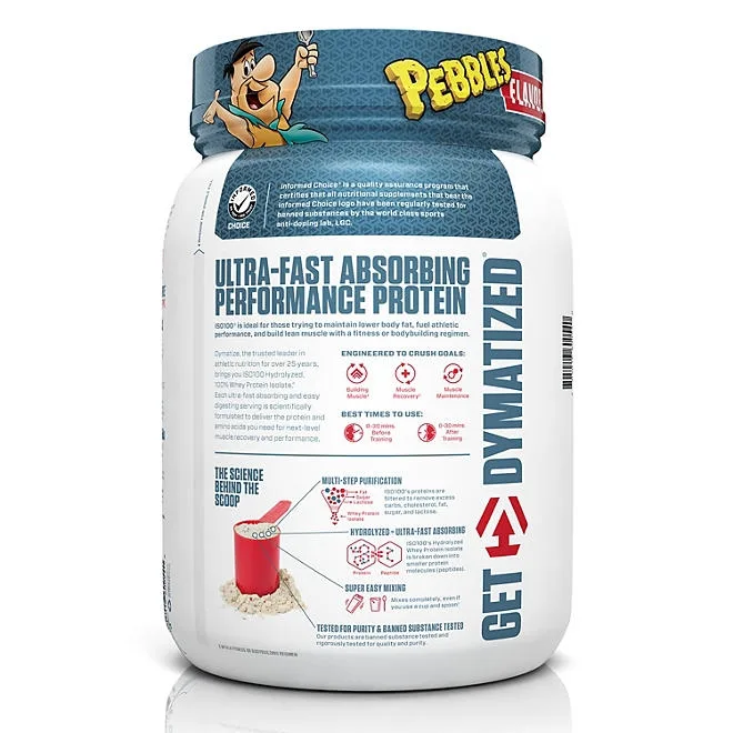 Dymatize ISO100 Hydrolyzed 25g 100% Whey Protein Powder, Fruity Pebbles 1.6 lbs. 3