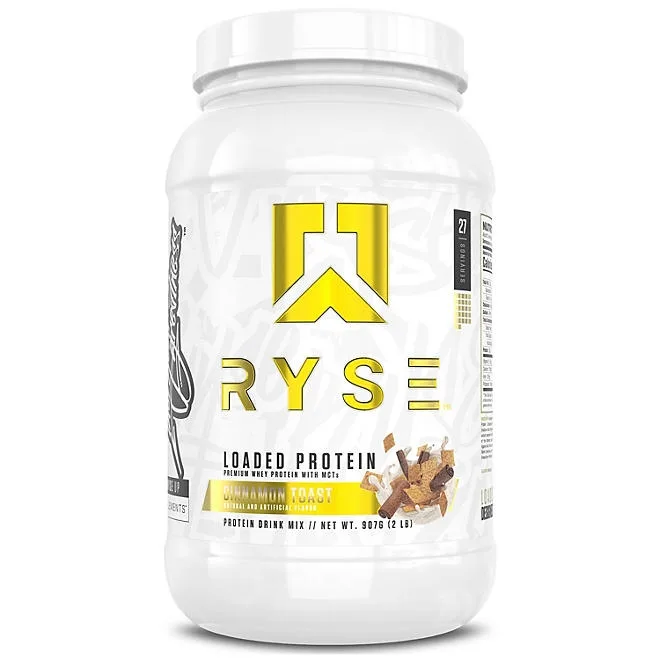 Ryse 25g Loaded Protein Powder, Cinnamon, 2 lbs. 2
