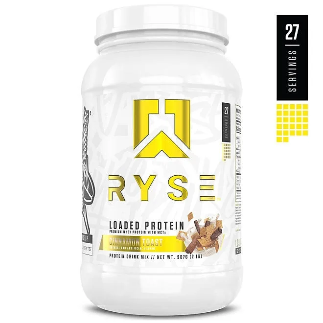 Ryse 25g Loaded Protein Powder, Cinnamon, 2 lbs. 4
