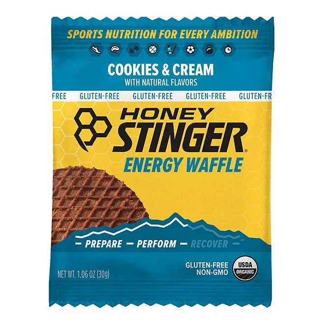 Honey Stinger Organic Gluten-Free Cookies and Cream Waffles (12 ct.) 4