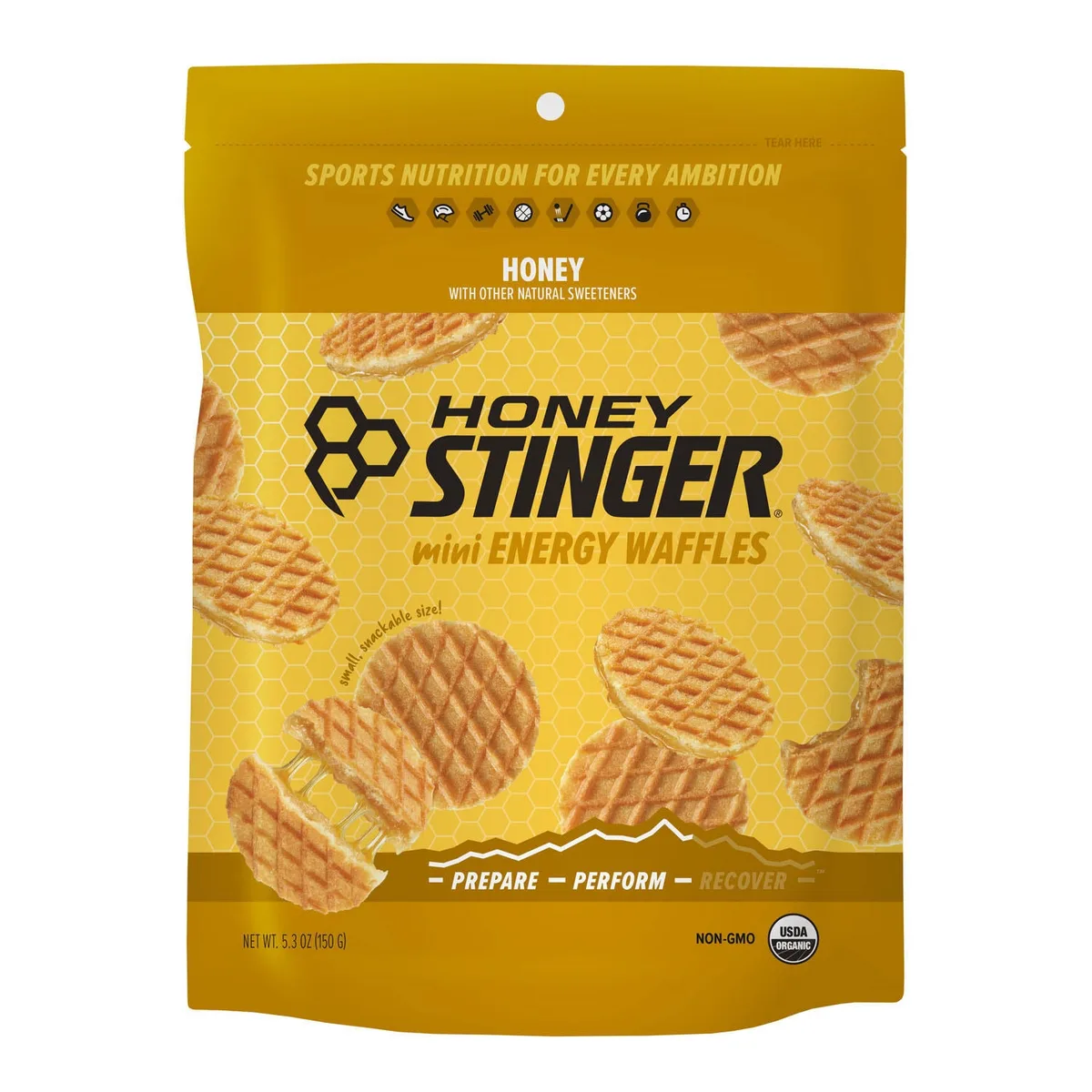 Honey Stinger Mini Waffles, Honey (5.3 oz.)