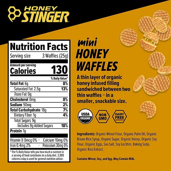 Honey Stinger Mini Waffles, Honey (5.3 oz.) 3