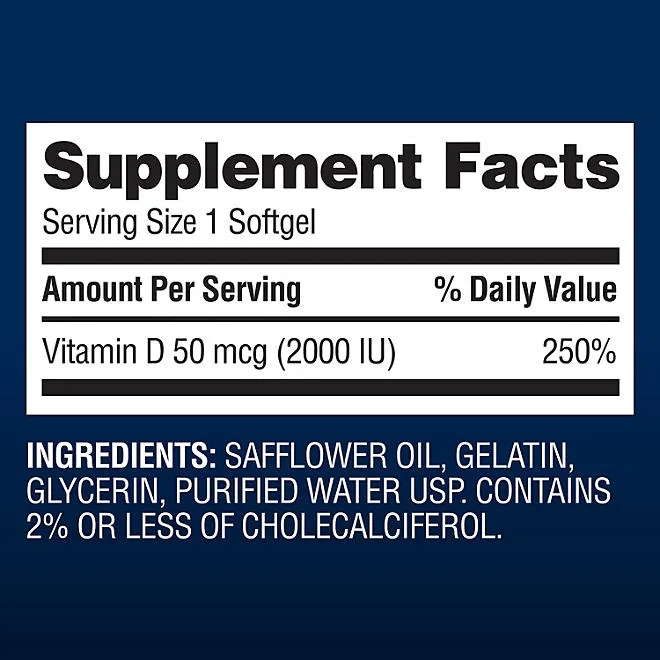 Member's Mark Vitamin D3, 50 mcg, 400 ct. 3