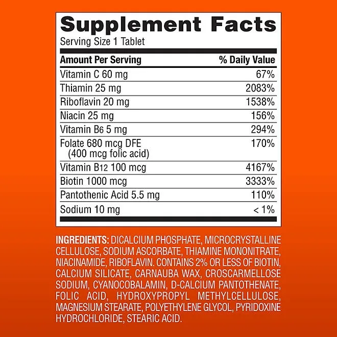 Member's Mark Super B-Complex Tablets, 300 ct. 3