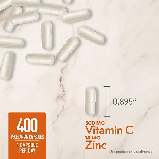 Member's Mark Vitamin C with Zinc Capsules, 400 ct. 4