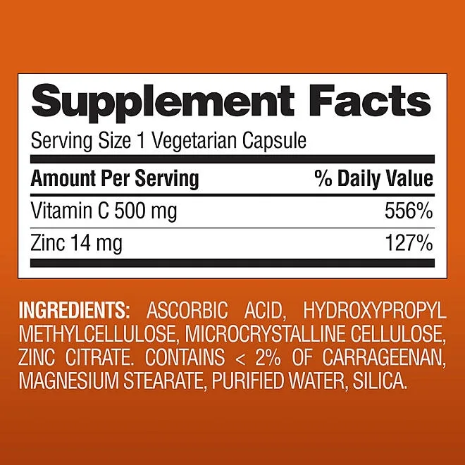 Member's Mark Vitamin C with Zinc Capsules, 400 ct. 3