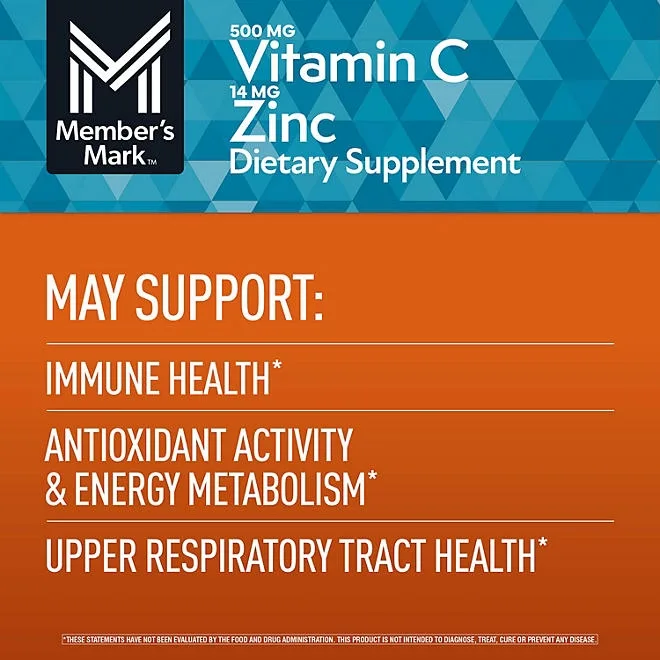 Member's Mark Vitamin C with Zinc Capsules, 400 ct. 5