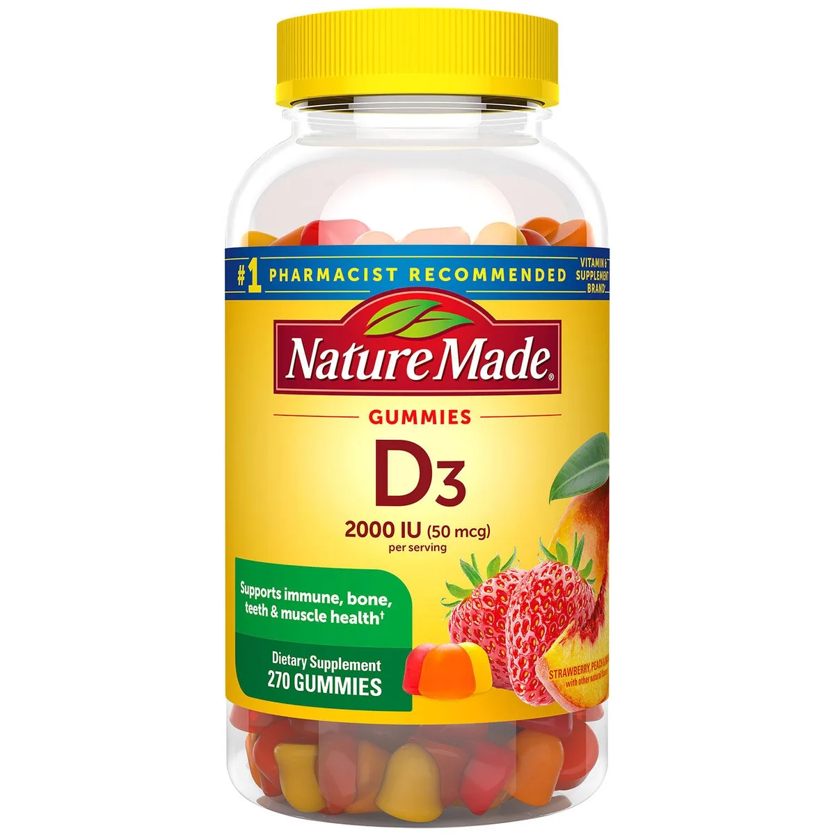 Nature Made Vitamin D3 2000 IU Gummies, 270 ct.