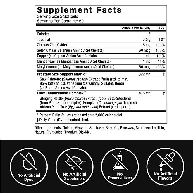 Force Factor Prostate Support Supplement Softgels 120 ct. 3