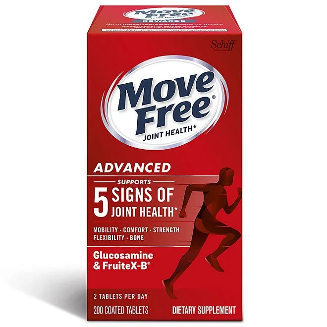 Move Free Advanced Glucosamine Joint Health Support Supplement Tablets, 200 ct. 2