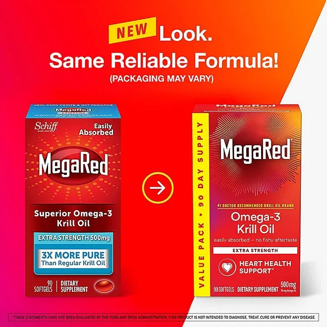 MegaRed Omega-3 Krill Oil Supplement Softgels, 500mg, 90 ct. 3