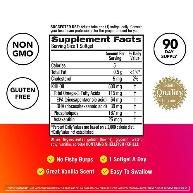 MegaRed Omega-3 Krill Oil Supplement Softgels, 500mg, 90 ct. 5