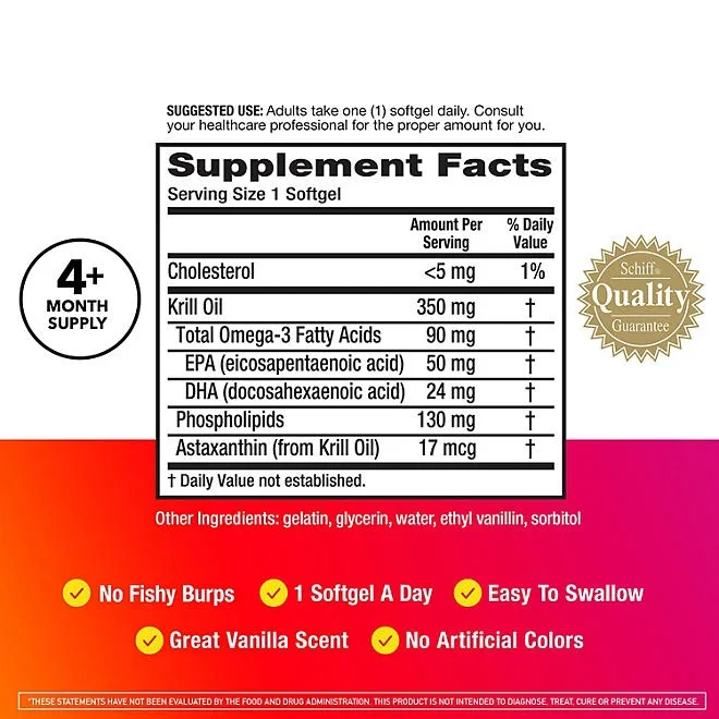 MegaRed Omega-3 Krill Oil Supplement Softgels, 350mg, 130 ct. 5