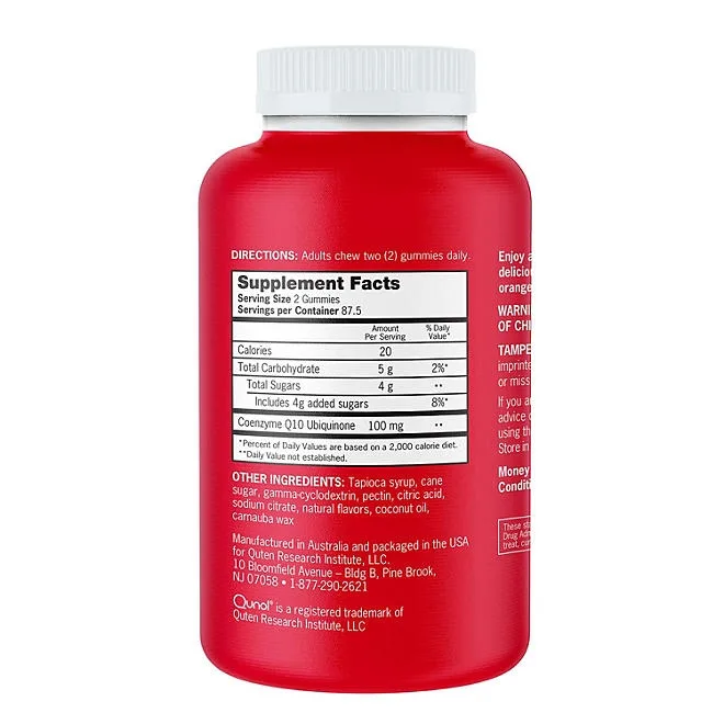 Qunol CoQ10 100 mg. Gummies, Creamy Orange 175 ct. 4