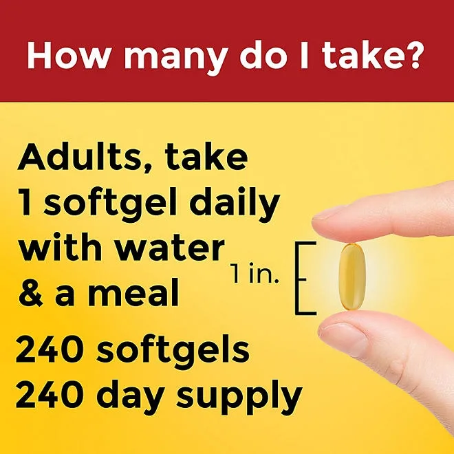 Nature Made Burp-Less Fish Oil 1200 mg Softgels, 240 ct. 5