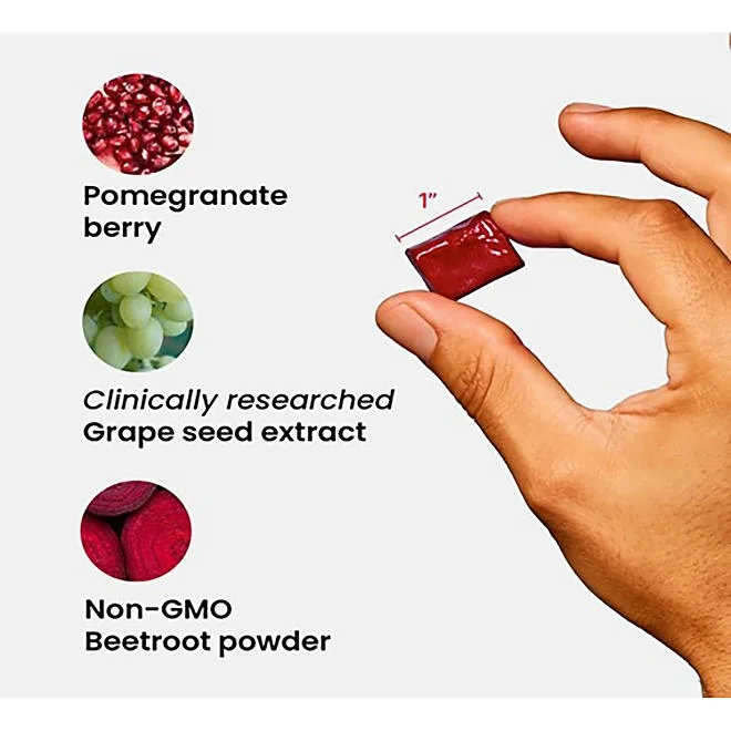 HumanN SuperBeets Heart Chews, Pomegranate Berry 90 ct. 4