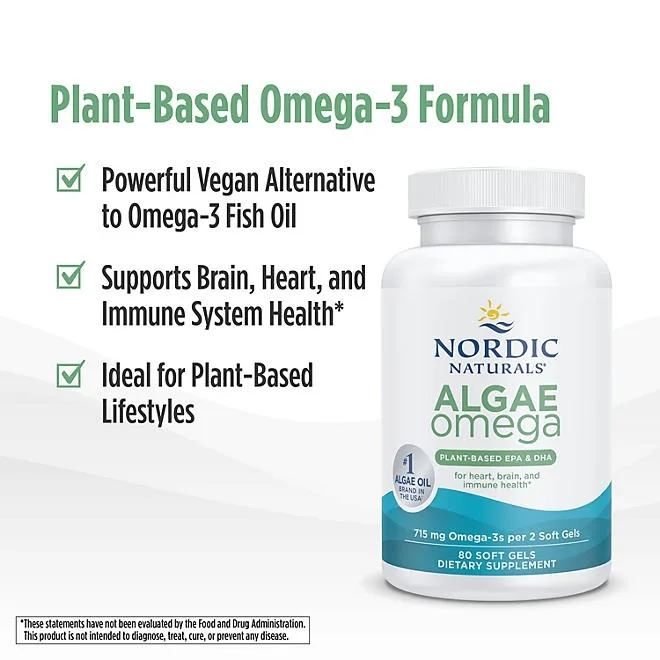 Nordic Naturals Algae Omega 715 mg Softgels, 80 ct. 4