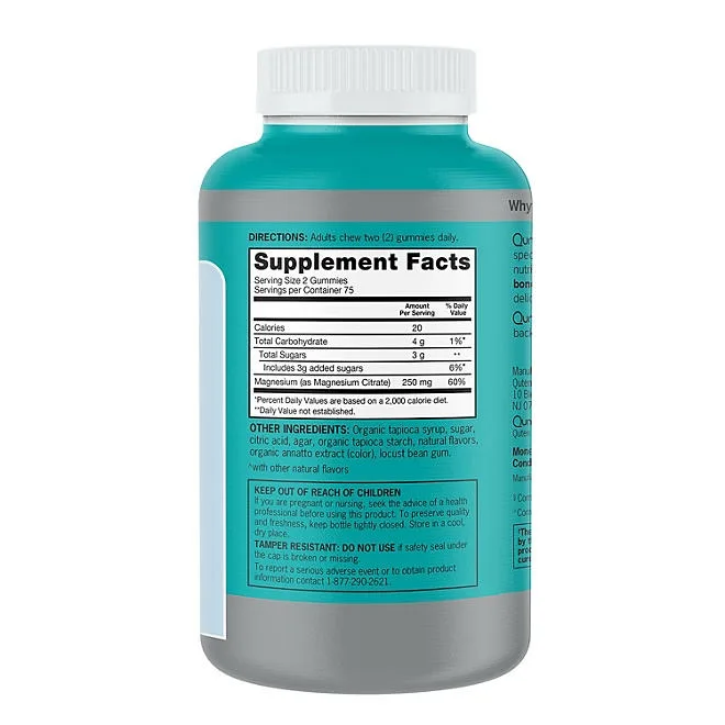 Qunol Extra Strength Magnesium Citrate High Absorption Gummies, 250 mg 150 ct. 3
