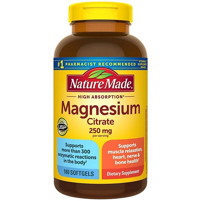 Nature Made Magnesium Citrate Softgels, 180 ct. 2