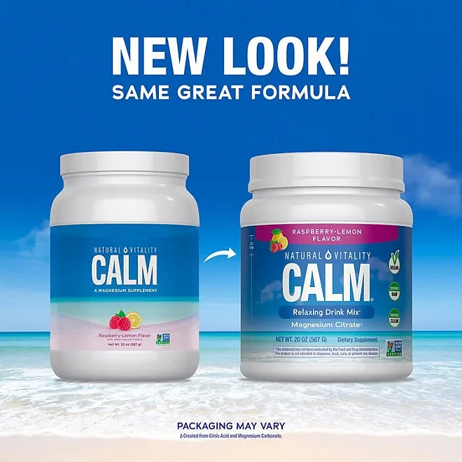 Natural Vitality Calm The Anti-Stress Dietary Supplement Powder, Raspberry Lemon 20 oz. 3