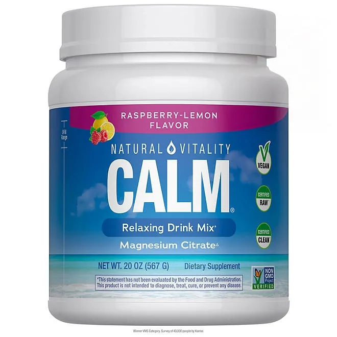 Natural Vitality Calm The Anti-Stress Dietary Supplement Powder, Raspberry Lemon 20 oz. 2
