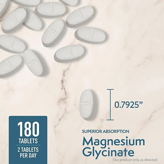 Member's Mark Magnesium Glycinate with L-Theanine Tablets, 180 ct. 4