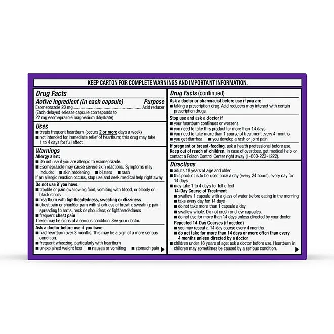 Member's Mark Esomeprazole Magnesium Capsules, 20 mg, 42 ct. 3