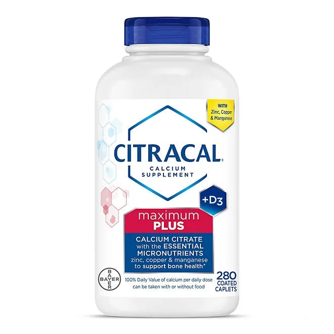 Citracal Maximum Plus, Calcium Citrate +Vitamin D3 Supplement Tablets, 280 ct. 2