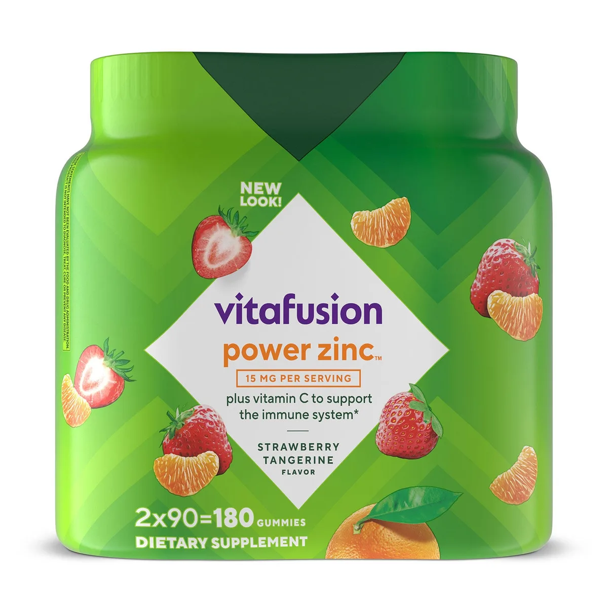 Vitafusion Power Zinc Adult Gummies, Immune Support Dietary Supplement 90 ct., 2 pk.
