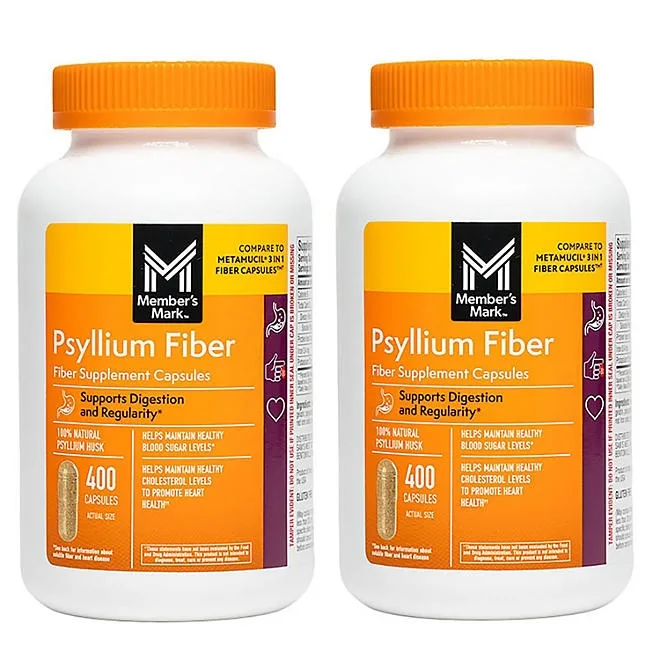 Member's Mark 100% Psyllium Husk Fiber Capsules, 800 ct. 2