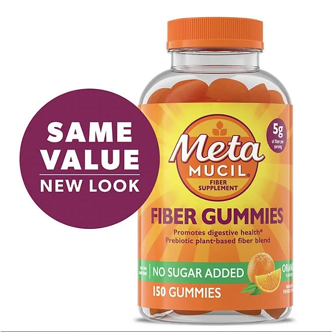 Metamucil Fiber Sugar-Free Gummies, Orange, 150 ct. 3