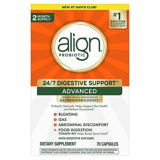 Align Probiotic Digestive Support Advanced Capsules, 70 ct. 2
