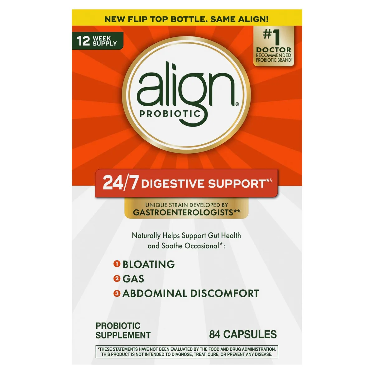 Align Probiotic Digestive Health Supplement Capsules, 84 ct.