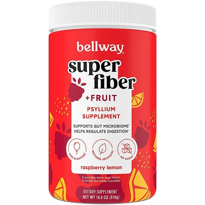 Bellway Super Fiber Fruit, Psyllium Husk Powder Fiber Supplement, Raspberry Lemon, 1.2 lbs. 2