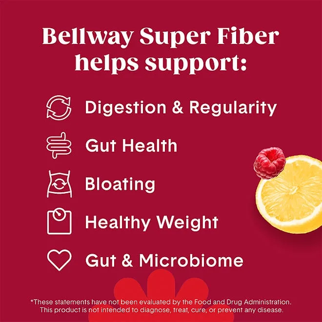 Bellway Super Fiber Fruit, Psyllium Husk Powder Fiber Supplement, Raspberry Lemon, 1.2 lbs. 4
