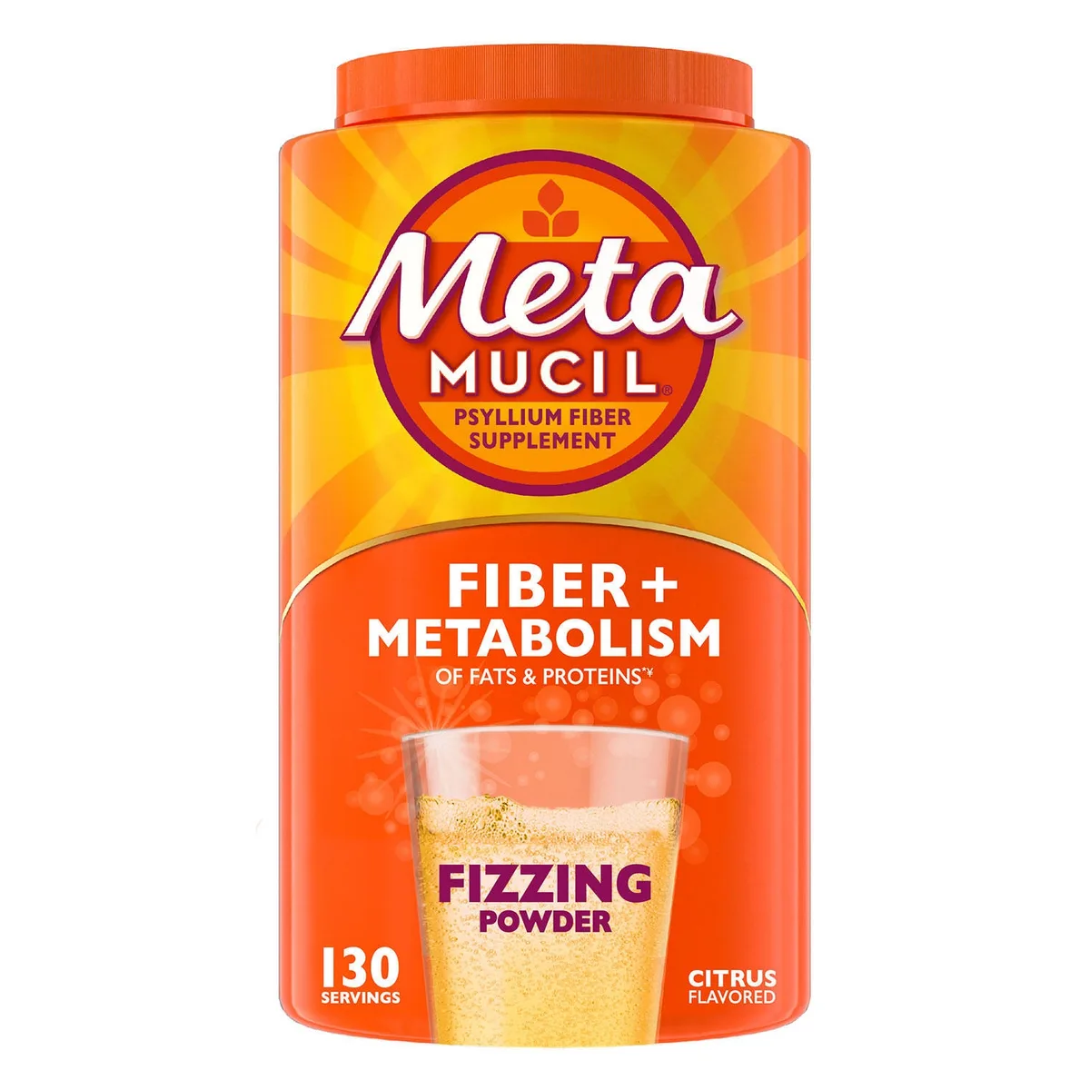 Metamucil Sparkling Fiber Powder, Citrus, 43oz.
