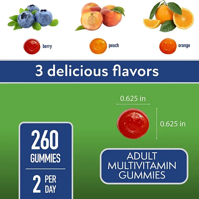 Member's Mark Adult Multivitamin Gummies, Assorted Fruit Flavors, 260 ct. 4