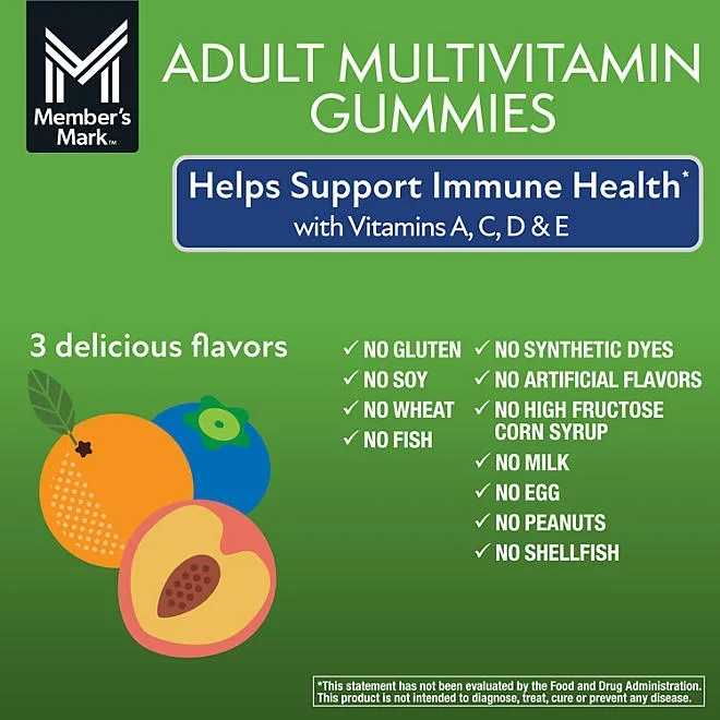 Member's Mark Adult Multivitamin Gummies, Assorted Fruit Flavors, 260 ct. 5