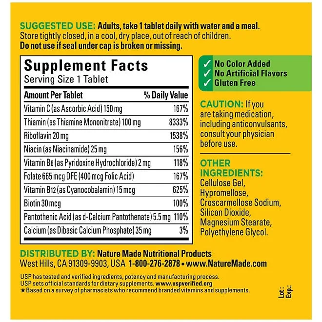 Nature Made Super B Complex Tablet, 460 ct. 3